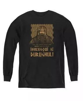 Свитшот с длинным рукавом Ishkhaqwi Durugnul для мальчиков Lord Of The Rings, черный
