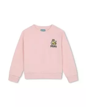 Свитшот с длинными рукавами для девочки Kenzo Kids, розовый