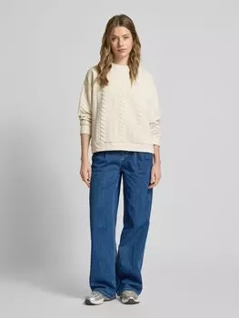 Свитшот с фактурным рисунком Jake*s Collection, экрю