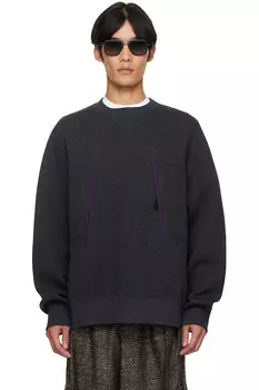 Свитшот с губкой для пота Sacai, серый