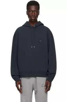 Свитшот с капюшоном в виде головы лисы Bold fox Maison Kitsun, цвет deep navy