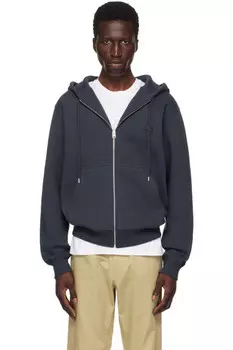 Свитшот с капюшоном в виде головы лисы Bold fox Maison Kitsun, синий