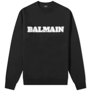 Свитшот с круглым вырезом и логотипом Balmain в стиле ретро