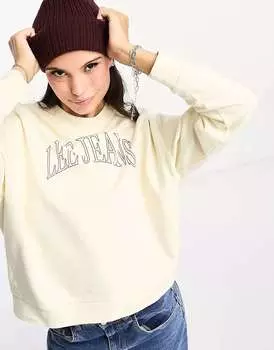 Свитшот с круглым вырезом и логотипом Lee varsity цвета экрю Lee