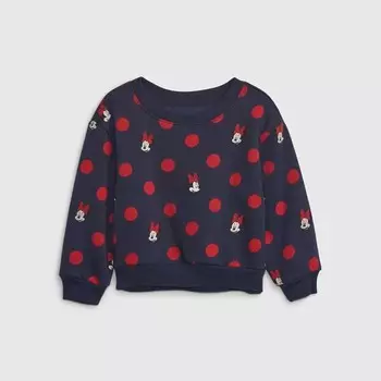 Свитшот с круглым вырезом и принтом дисней Gap, синий