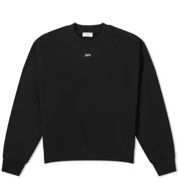 Свитшот с круглым вырезом Off-White Stamp Arrow, черный