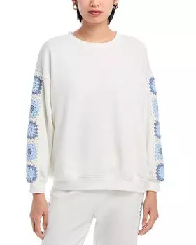 Свитшот с кружевной отделкой Vintage Havana, белый