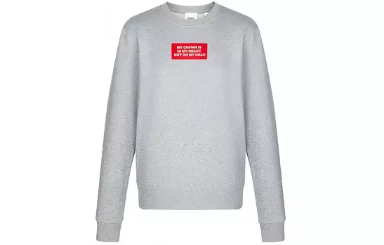 Свитшот с логотипом Burberry, серый