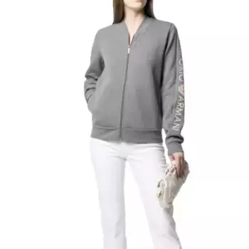 Свитшот с логотипом Emporio Armani, серый