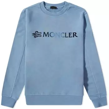Свитшот с логотипом Moncler, синий