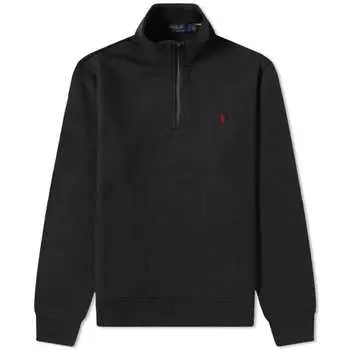 Свитшот с молнией четверть Polo Ralph Lauren, черный