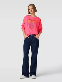 Свитшот с отделкой стразами модель "JOY" miss goodlife, розовый