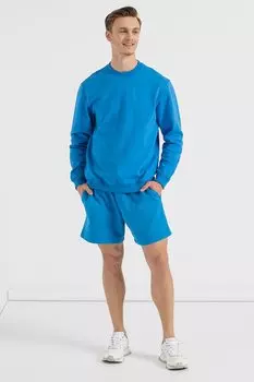 Свитшот с овальным вырезом Gap, синий