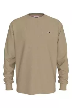 Свитшот с овальным вырезом Tommy Jeans, светло-коричневый