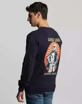 Свитшот с принтом на спине и логотипом спереди Skydiver, красный