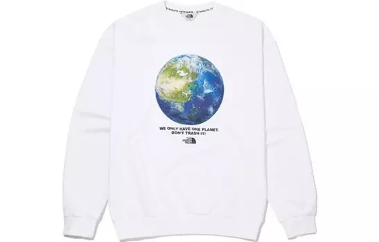 Свитшот с принтом «Земля» унисекс белый The North Face, белый