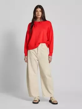 Свитшот с приспущенными плечами, модель «Dalvina Ima Q» MSCH Copenhagen, красный