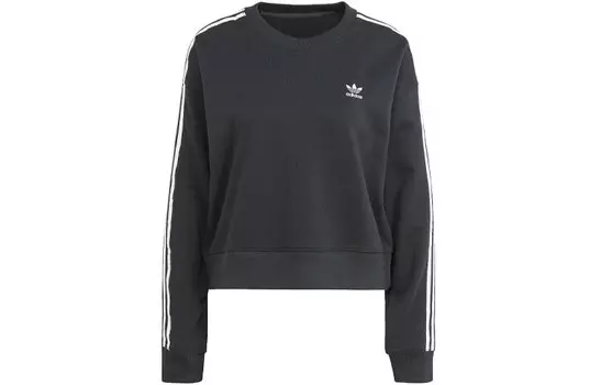 Свитшот с тремя полосками, женский, черный Adidas Originals