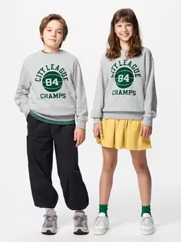 Свитшот с ультраэластичным рисунком Uniqlo, цвет 03 серый