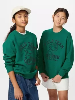Свитшот с ультраэластичным рисунком Uniqlo, цвет 55 зеленый