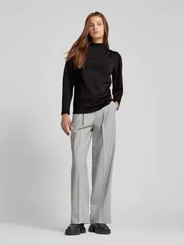 Свитшот с воротником-стойкой модель 'NAIDA' ICHI, черный