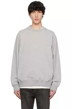 Свитшот с вышитым логотипом Wooyoungmi, серый