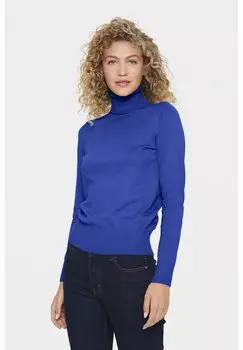 Свитшот Saint Tropez J2046 MILA ROLLNECK, цвет deep ultramarine