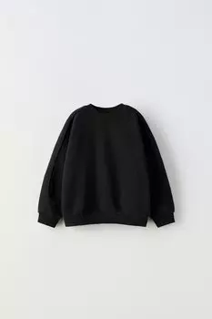 Свитшот со деталями по швам ZARA, черный