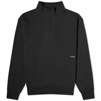 Свитшот Soulland Ken с молнией до половины, черный