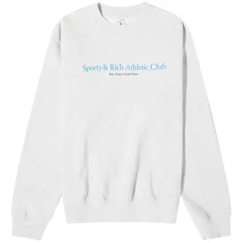 Свитшот Sporty & Rich Athletic Club Crew, светло-серый
