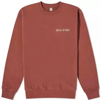 Свитшот Sporty & Rich Hwcny, коричневый