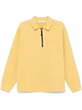 Свитшот Stone Island из хлопкового флиса, желтый