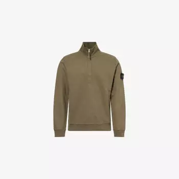 Свитшот Stone Island с высоким воротником, зеленый