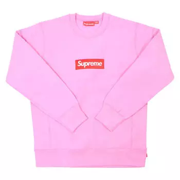 Свитшот Supreme Box Logo, розовый