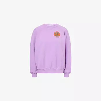 Свитшот The Biggie Concert Mother хлопковый обычного кроя, сиреневый