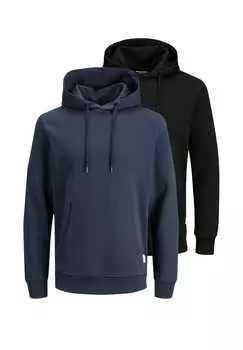 Свитшот/Толстовка с капюшоном комплект из 2 пар базовый Jack & Jones, мультиколор