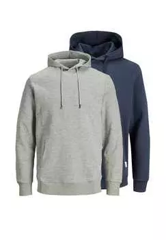 Свитшот/Толстовка с капюшоном комплект из 2 пар базовый Jack & Jones, мультиколор