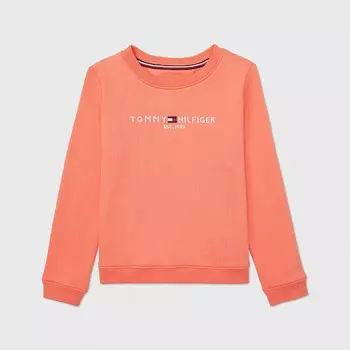 Свитшот Tommy Hilfiger Kids' Logo, коралловый