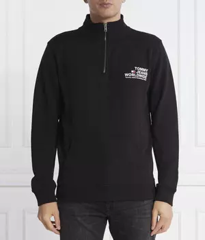 Свитшот Tommy Jeans Entry Graphic с застежкой-молнией, черный