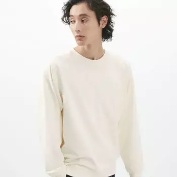 Свитшот тонкая ткань Uniqlo Light Sweatshirt, белый