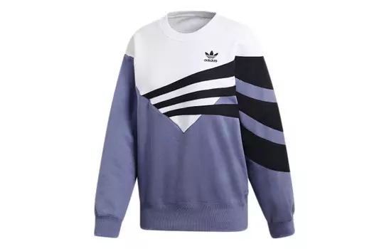 Свитшот Trefoil женский индиго/белый/черный Adidas Originals, индиго/белый/черный