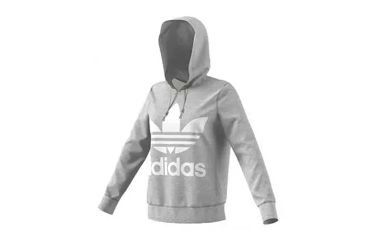 Свитшот Trefoil женский, средний, серый, меланжевый Adidas Originals, серый