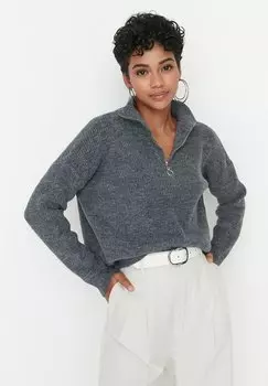 Свитшот Trendyol GEWOONTJES, антрацит