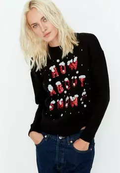 Свитшот Trendyol РОЖДЕСТВО, черный