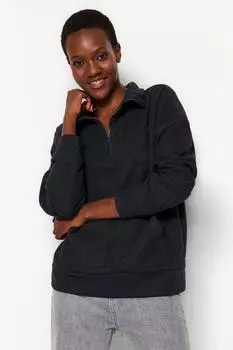 Свитшот Trendyol трикотажный, антрацит