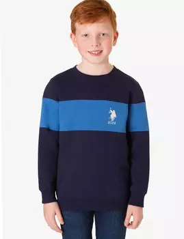 Свитшот U.S. Polo Assn. Boys Chest Colorblock Fleece, темно-синий