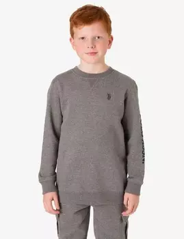 Свитшот U.S. Polo Assn. Boys Fleece, серый