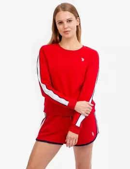 Свитшот U.S. Polo Assn. Raglan Sleeve Crew Neck, красный