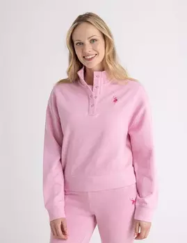 Свитшот U.S. Polo Assn Snap Placket Popover, розовый