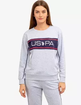 Свитшот U.S. Polo Assn. Uspa With Piping, серый